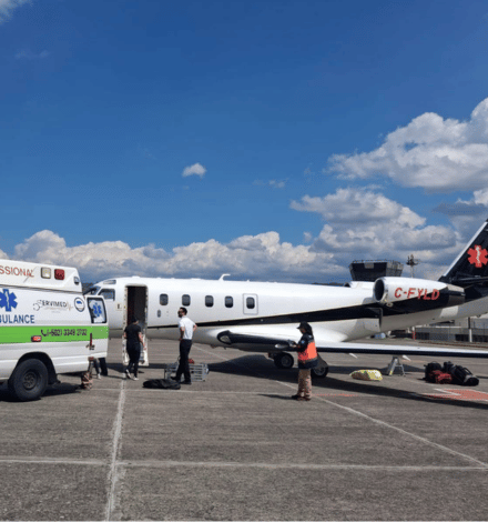 Coordinación de un traslado aeromédico de Servimed
